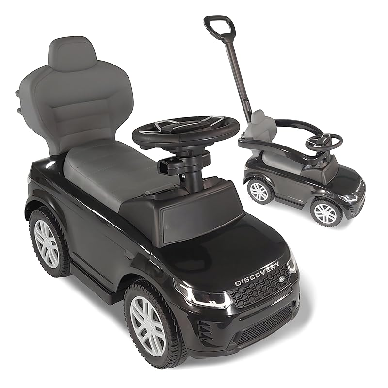 LEMODO - Land Rover Rutschauto, Staufach und Sound-Lenkrad, Schwarz