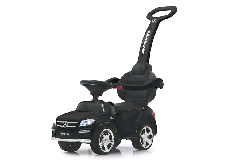 JAMARA - Mercedes Benz AMG GL 63, Kunstledersitz, Kofferraum & Schub- und Haltestange mit Rückenlehne/Schutzbügel, Schwarz