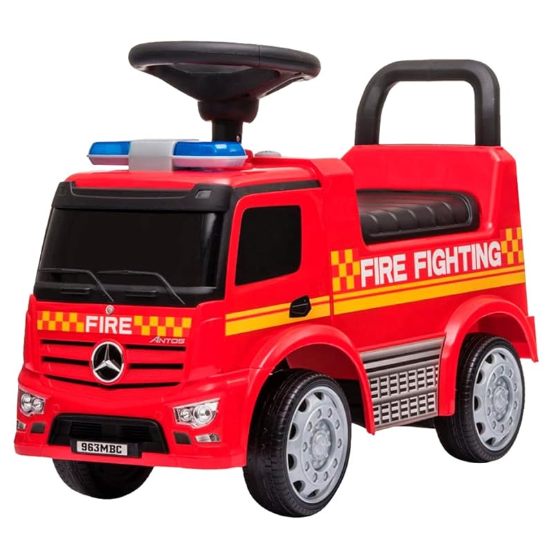 Bandits & Angels - Mercedes Benz Feuerwehr-Rutschauto, Hupe, Sirene und Lampe