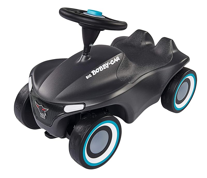 BIG - Bobby Car Neo Anthrazit Rutschauto, Flüsterreifen, Felgenfarben zum tauschen